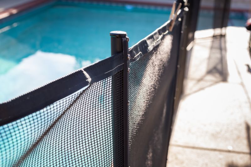 Mesh Pool Fence and Poolside View